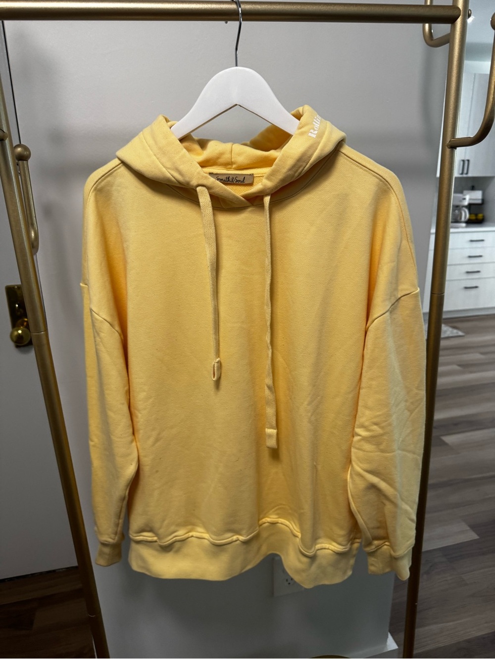 Black Label Yellow Crewneck Hoodie - Modern Pullover